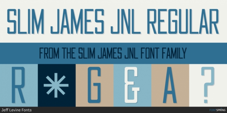 Slim James JNL font preview