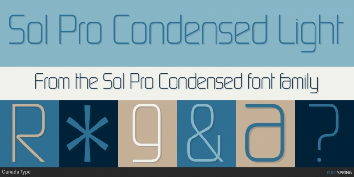 Sol Pro Condensed font preview