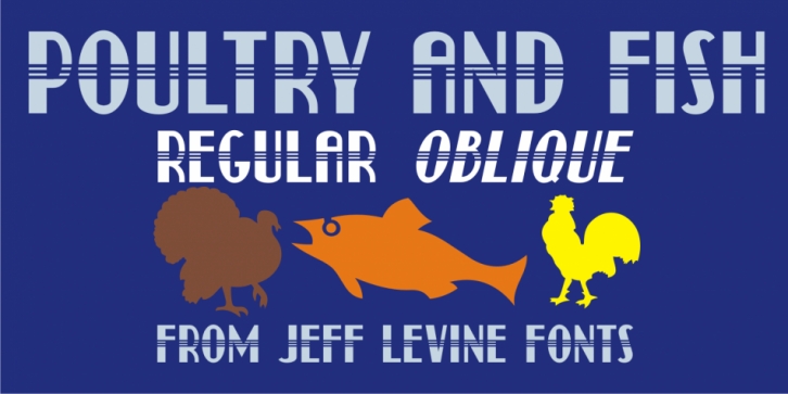 Poultry And Fish JNL font preview