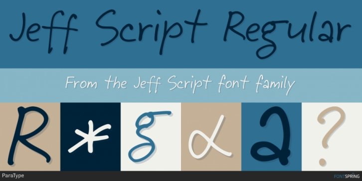 Jeff Script font preview