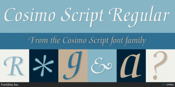 Cosimo Script font preview