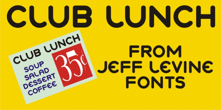 Club Lunch JNL font preview