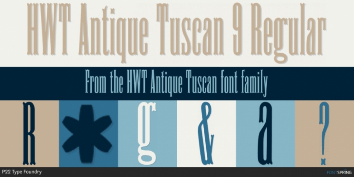 HWT Antique Tuscan 9 font preview