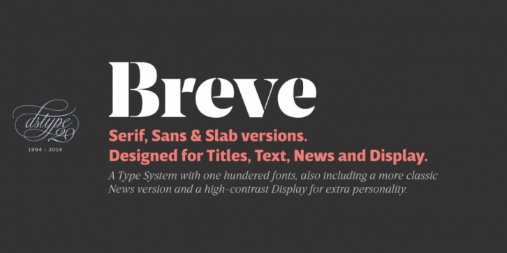 Breve Text font preview