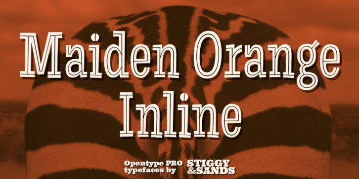 Maiden Orange Inline Pro font preview