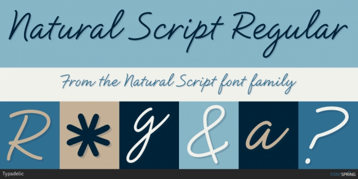 Natural Script font preview