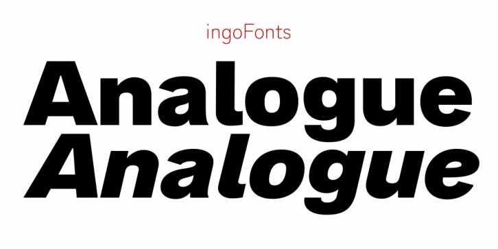 Analogue Pro font preview