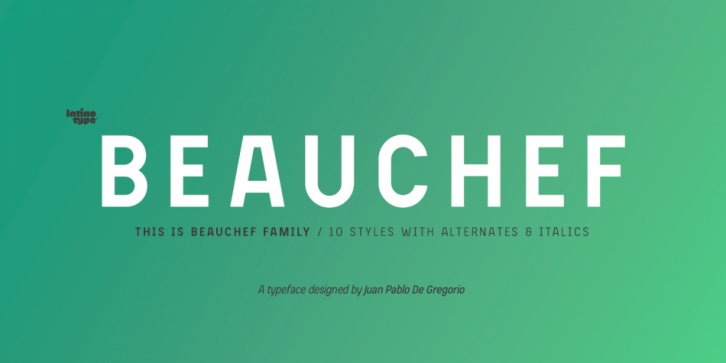 Beauchef font preview