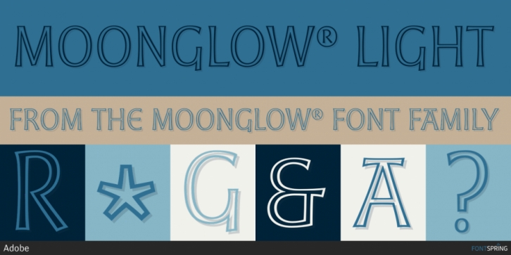 Moonglow font preview