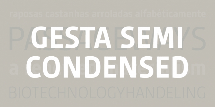 Gesta SemiCondensed font preview