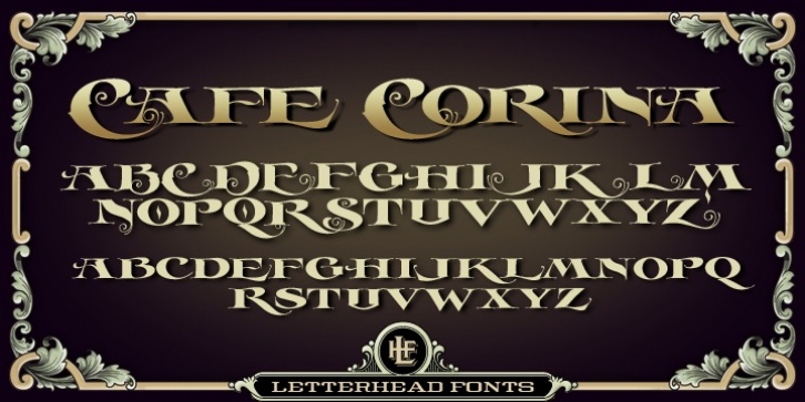 LHF Cafe Corina font preview