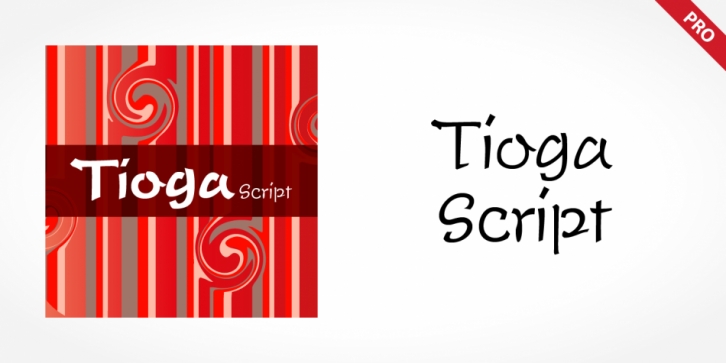 Tioga Script Pro font preview