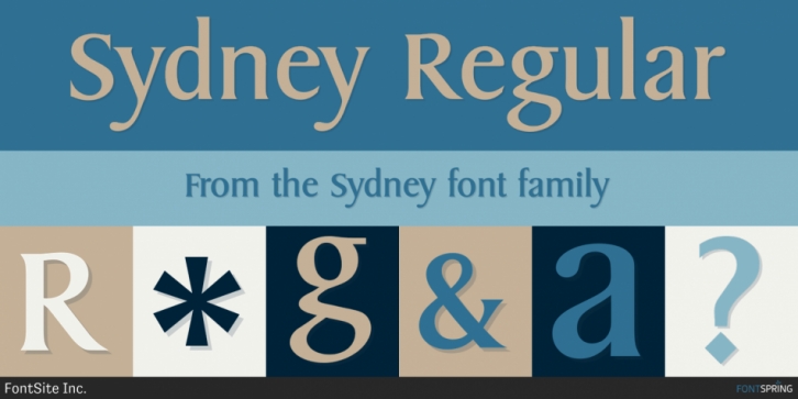 Sydney font preview