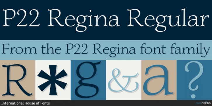 P22 Regina font preview