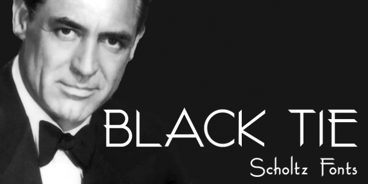 Black Tie Baseline SCF font preview