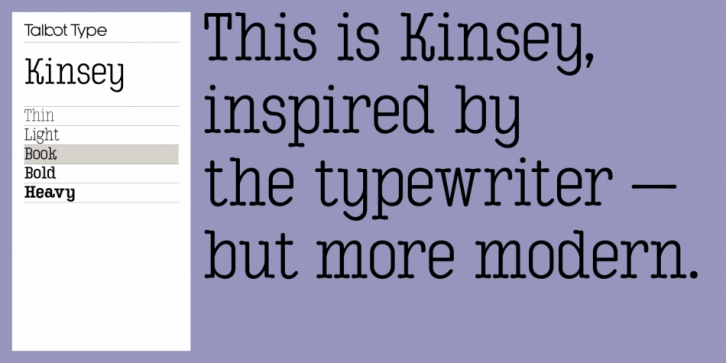 Kinsey font preview