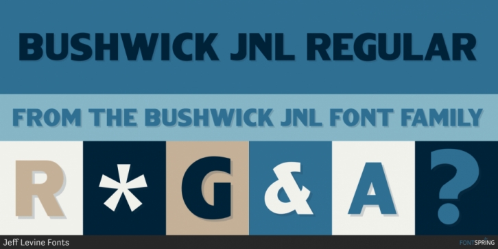 Bushwick JNL font preview
