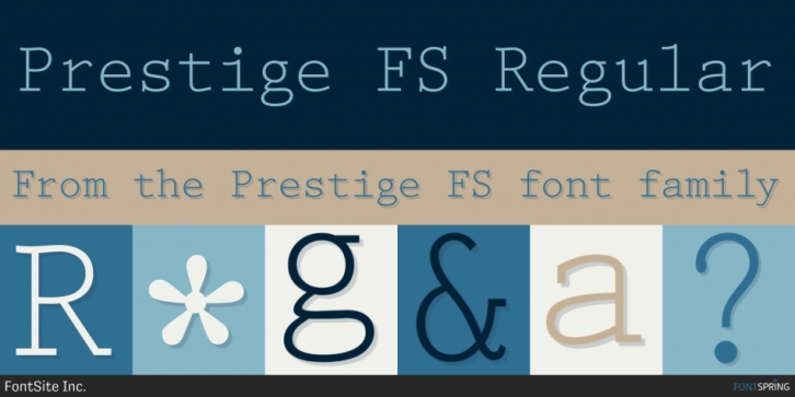 Prestige FS font preview