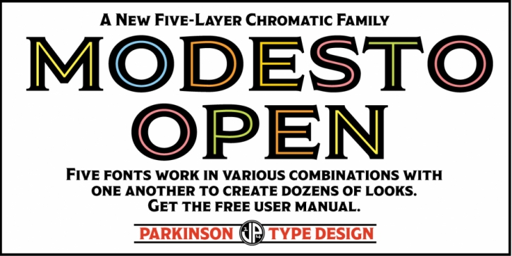 Modesto Open font preview