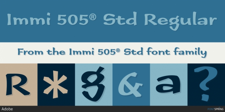 Immi 505 Std font preview