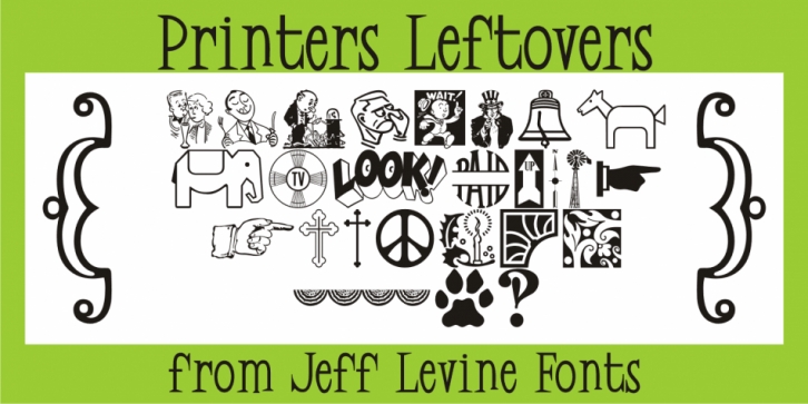 Printers Leftovers JNL font preview
