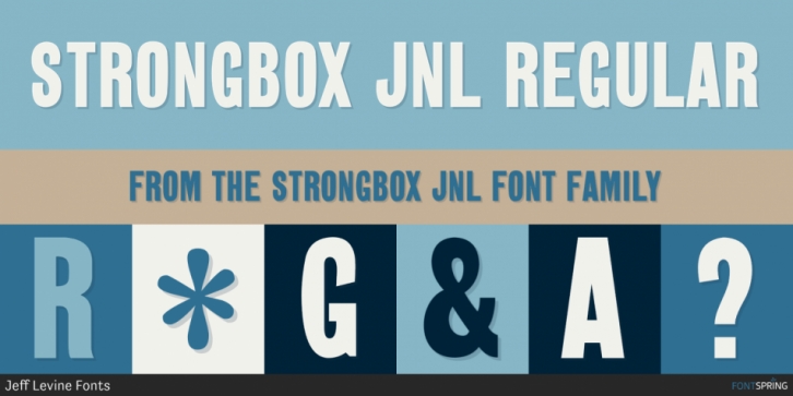 Strongbox JNL font preview