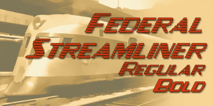 Federal Streamliner font preview