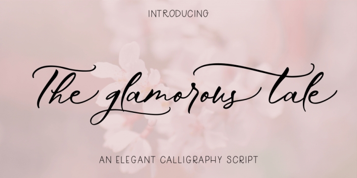The Glamorous Tale font preview