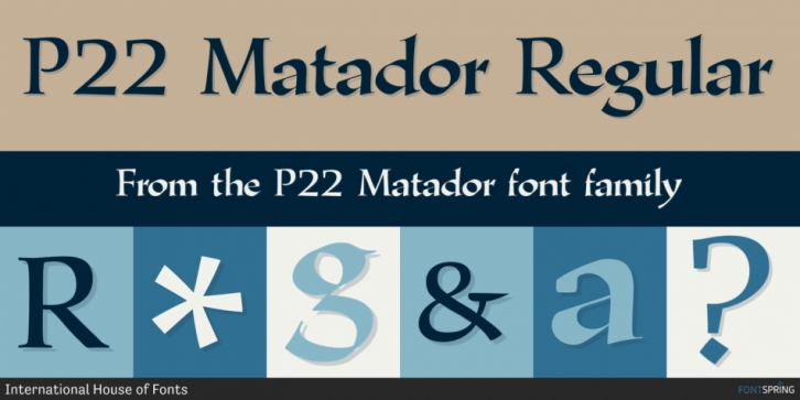 P22 Matador font preview