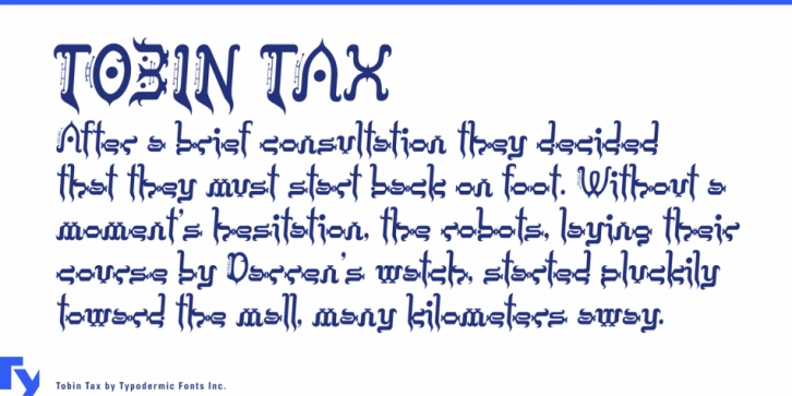 Tobin Tax font preview