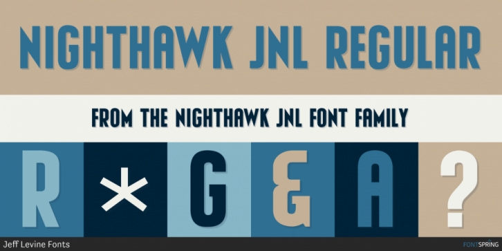 Nighthawk JNL font preview