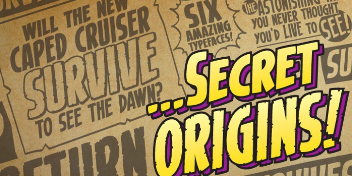 Secret Origins BB font preview