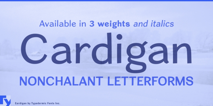 Cardigan font preview