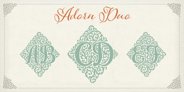 Adorn Duo font preview