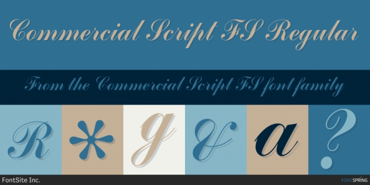 Commercial Script FS font preview