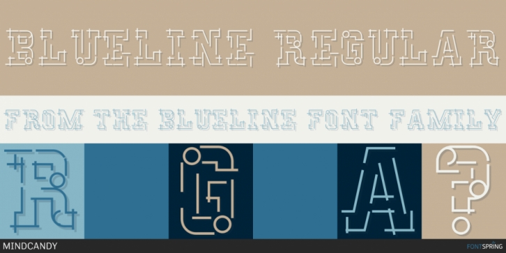 Blueline font preview