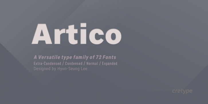 Artico font preview