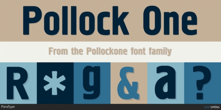 Pollockone font preview