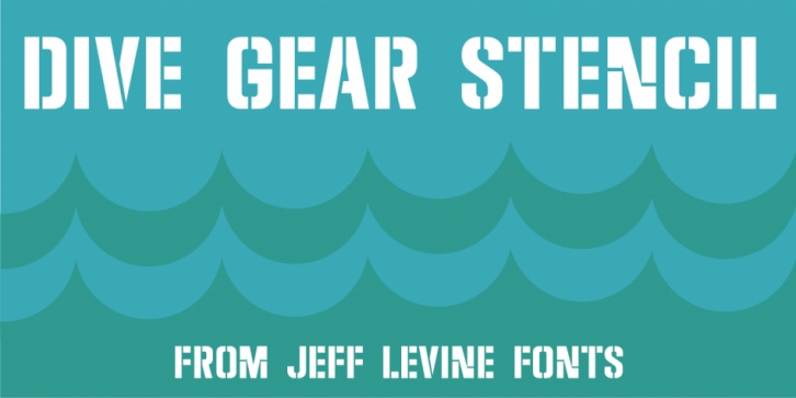Dive Gear Stencil JNL font preview