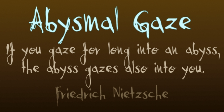 Abysmal Gaze font preview