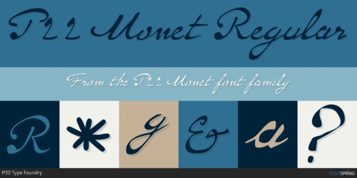 P22 Monet font preview