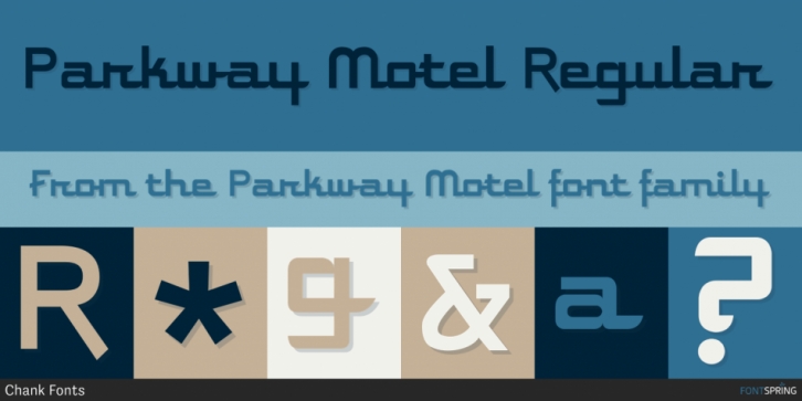 Parkway Motel font preview