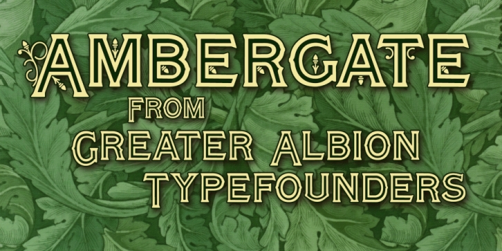 Ambergate font preview