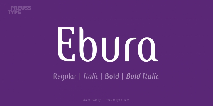 Ebura PRO font preview