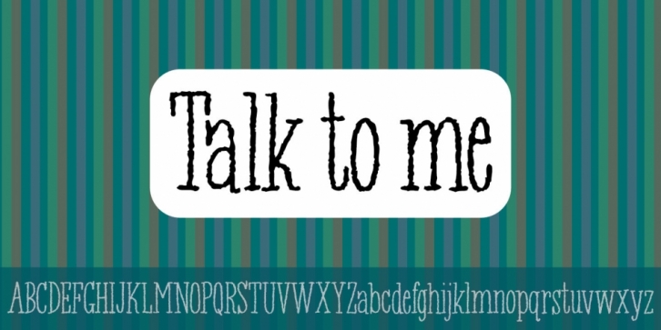 Talk to me font preview