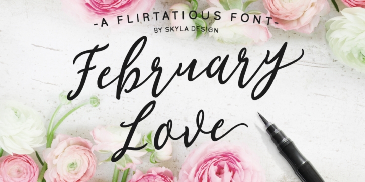 February Love font preview