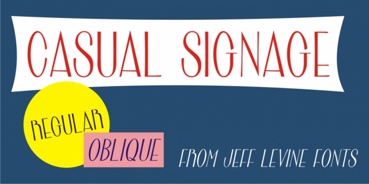 Casual Signage JNL font preview