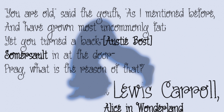 Austie Bost Somersaults font preview