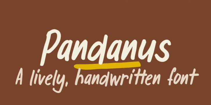 Pandanus font preview