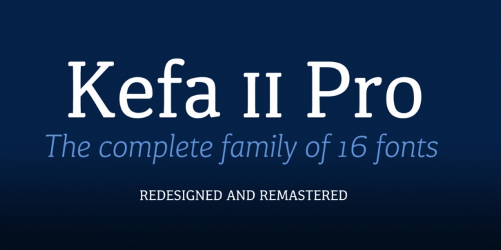 Kefa II Pro font preview